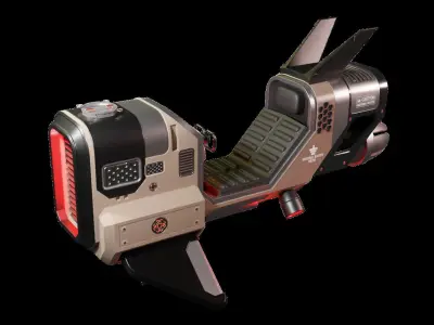 spacecraft Low-poly 3D model