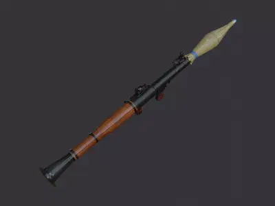 Rpg Seven Rocket Launcher Low-poly 3D model