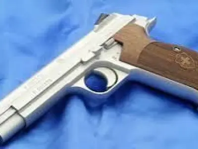 Simple Luxurious handgun  Low-poly 3D model