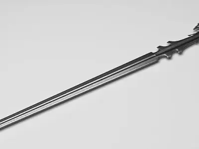 Fantasy Longsword Low-poly 3D model