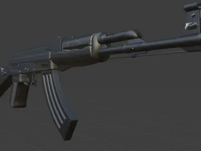 AK 47 3D model buy
