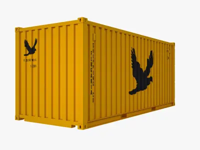20 ft Dry Van Shipping Container 3D model
