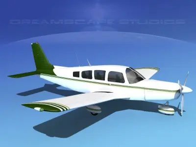 Piper Cherokee Six 300 V09 3D model