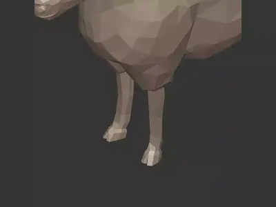 Low Poly Sheep Figurine Ready for 3D Printing Free low-poly 3D model