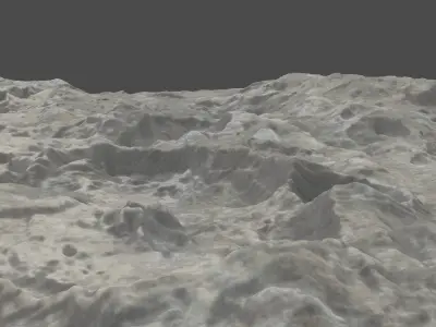 moon terrain hi poly  3D model
