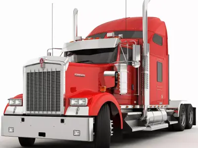 Kenworth W900 Container 3D model