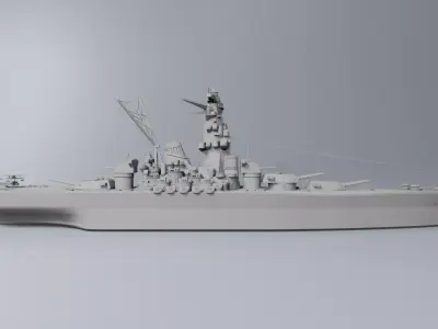 BATTLESHIP YAMATO 3D print model