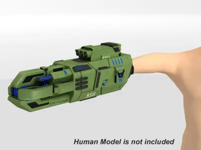 Gauntlet Gun TRN X3 3D model