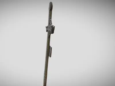 old wooden cross Low-poly 3D model