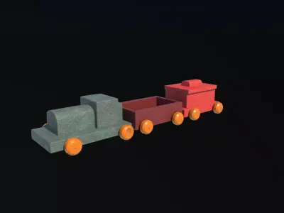 toy train 3D model 14