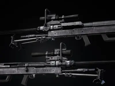 Rifle NTW-20 Low-poly 3D model