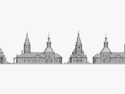 001270 old christian temple 3D model