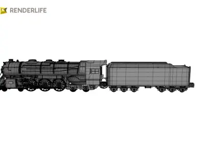 Santa Fe Type Locomotive 3D model