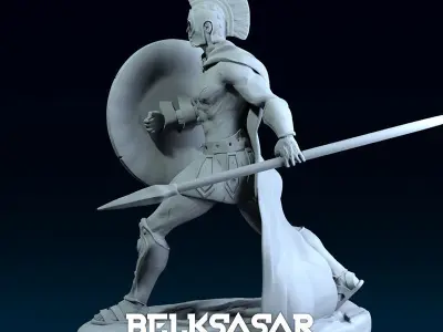 Spartan warrior Walking 3D print model