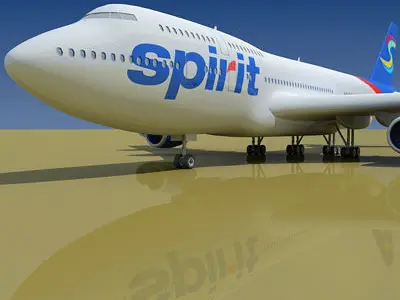 Spirit Airlines Boeing 3D model