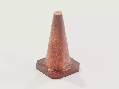Bloody Traffic Cone Pack Low-poly 3D model