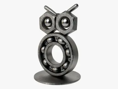 Metal Owl 3D model