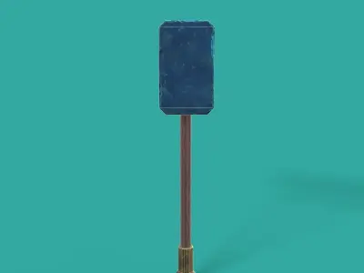 Ready To Game Stylized Hammer Low-poly 3D model