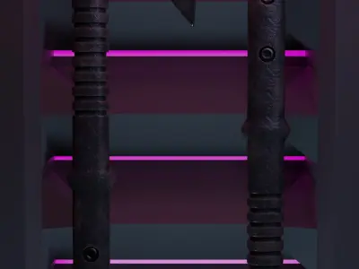 Tactical Battle Axe - Game Ready Low-poly 3D model