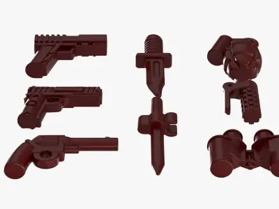 Lego Weapon Collections 3D model buy