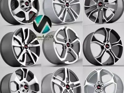 4go wheel rims collection 3D model