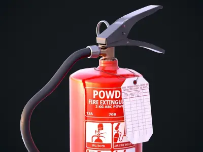 Fire Extinguisher Low-poly 3D model 19