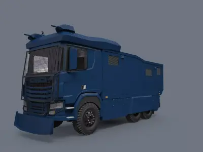 Police Water Cannon Truck 3D model