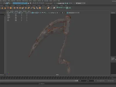 Lowpoly Weapon Scythe Level 2 - Game Ready - Textured PBR Low-poly 3D model