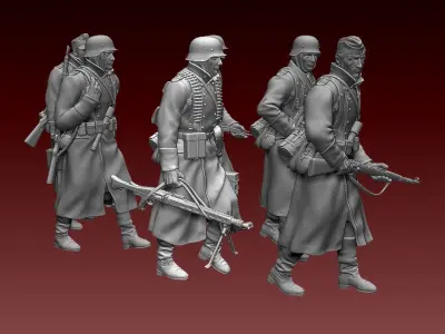 German soldiers 3D print model