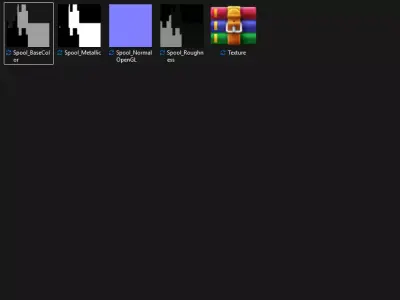 Solder Spool of Silver Wire PBR 3D model