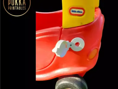 Little Tikes Petrol Gas Cap with Hinge Replacement Part 3D print model