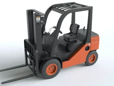 Forklifts Old and New PBR 3D model