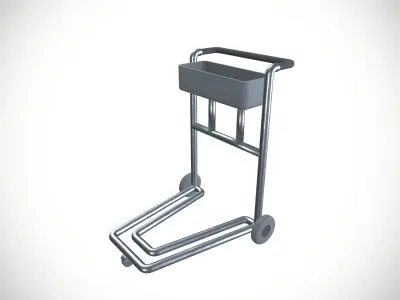 Luggage Trolley Low-poly 3D model purchase