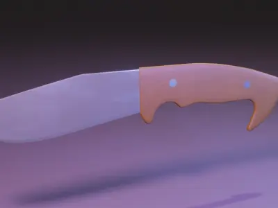 Knife  Golem Low-poly 3D model