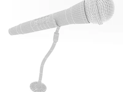 mic 3d model microphone 3D model