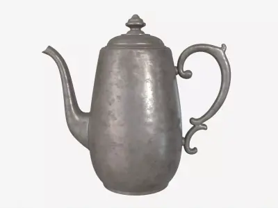 Old Metal Tea and Coffee Pot 3D model