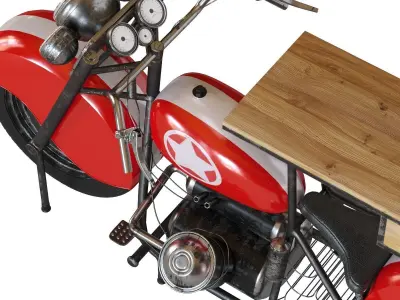 Bar Motorbike Red 3D model