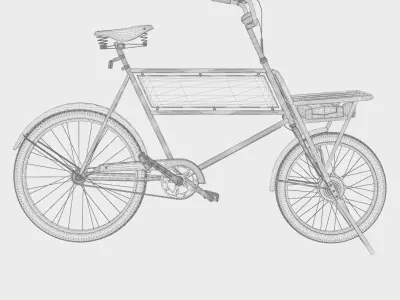 3D Model of Cargobike Butcher Low-poly 3D model