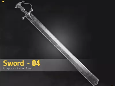 Sword-04 Low-poly 3D model
