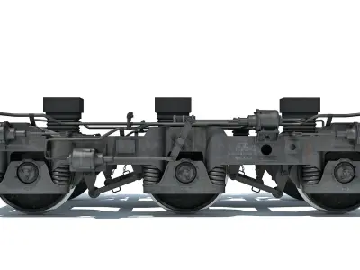 Hi-Ad Train Trucks Wheels 3D model purchase