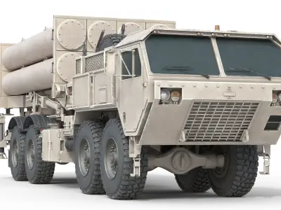 Terminal High Altitude Area Defense THAAD Low-poly 3D model
