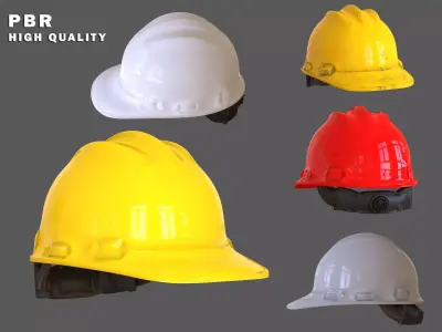 Safety Helmet PACK Low-poly 3D model
