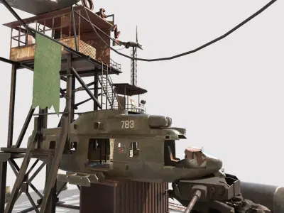 Post-Apocalyptic Outpost 3D model