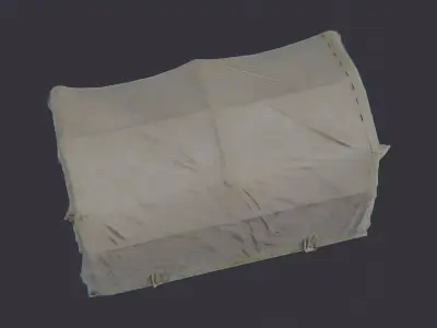 Hazmat Military Tent Closed Low-poly 3D model