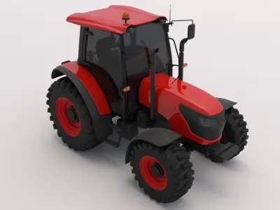 Tractor Red 3D model