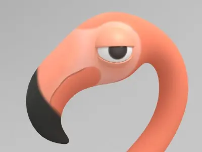Flamingo 3D model 2