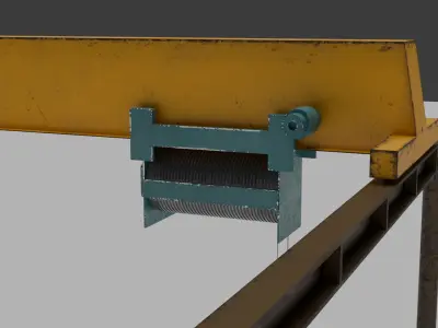 Industrial Crane 3D Model Low-poly 3D model