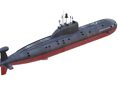 Nuclear Powered Attack Submarine Akula Class 3D model