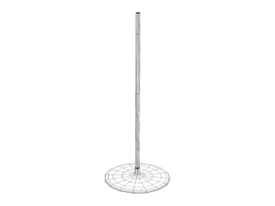 Multipurpose Chrome Stand Base Low-poly 3D model