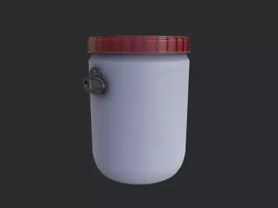 Bioplastic Drum 02 Low-poly 3D model